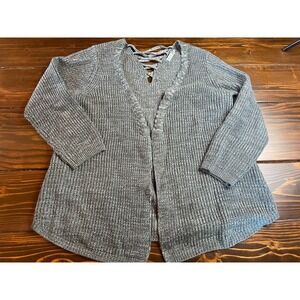 Unity World Wear Sweater, Women's Size 2X, Gray, Cardigan 100% Acrylic RN#119794